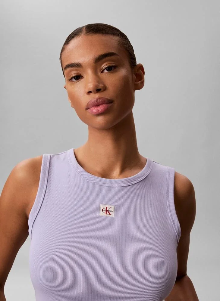 Calvin Klein Jeans  Ribbed Cotton Tank Top for Women | Best Price UAE