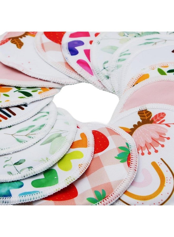 أسينابي وسادات صدر Asenappy بطبعات عشوائية للأمهات المرضعات، قابلة لإعادة الاستخدام والغسل (8 قطع بطبعات عشوائية) - Image 4