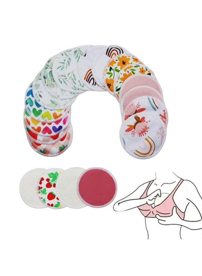 أسينابي وسادات صدر Asenappy بطبعات عشوائية للأمهات المرضعات، قابلة لإعادة الاستخدام والغسل (8 قطع بطبعات عشوائية) - Image 1