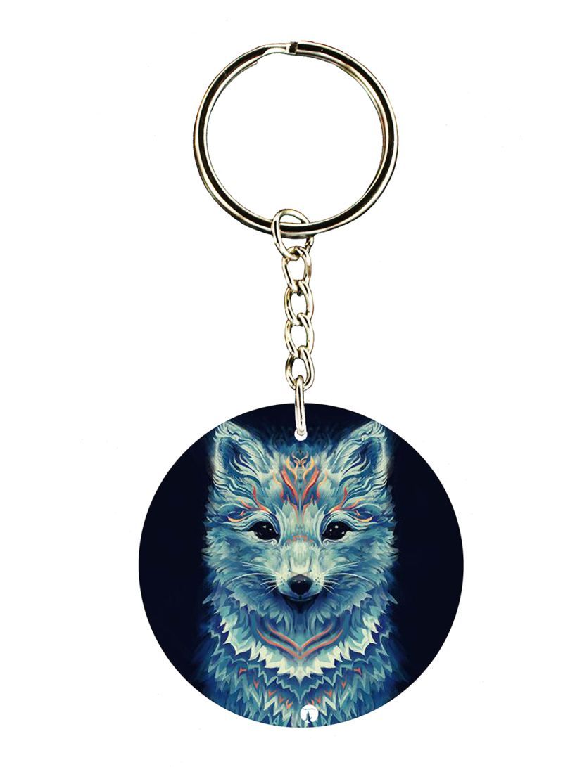 RKN A Wolf Double Side Printed Keychain