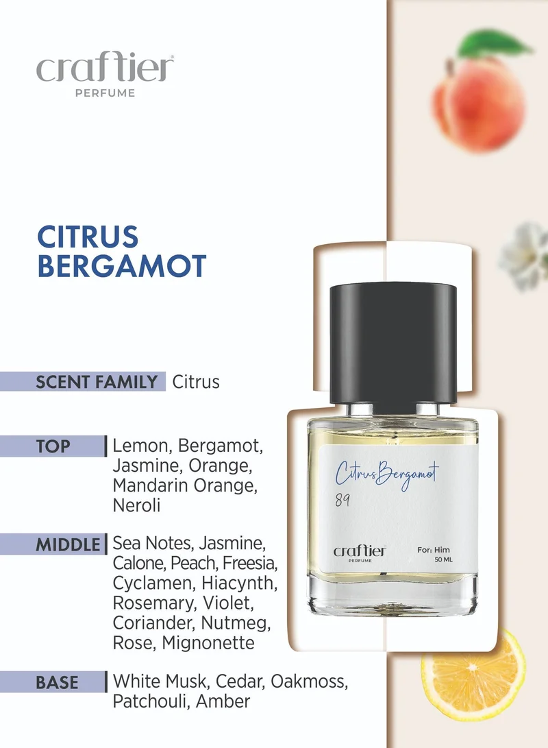 Craftier Perfume Ins-Aqua Di Gio CITRUS BERGAMOT - Ins-AQUA D'GIO, Eau De Parfum for Men - 50ml, Long Lasting Citrus Fragrance Upto 36 Hrs, Travel Size Men's Perfume for Men | Best Price UAE