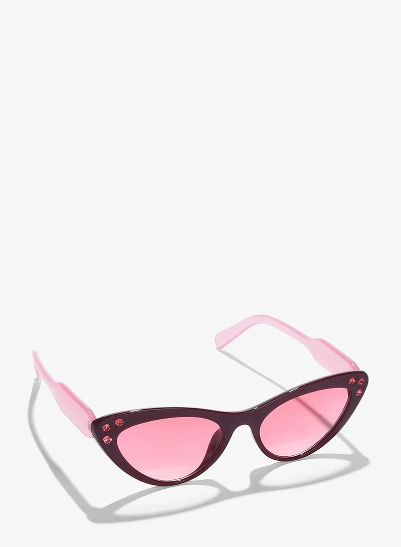 Haute Sauce Pink Lens Pink Cateye Sunglasses