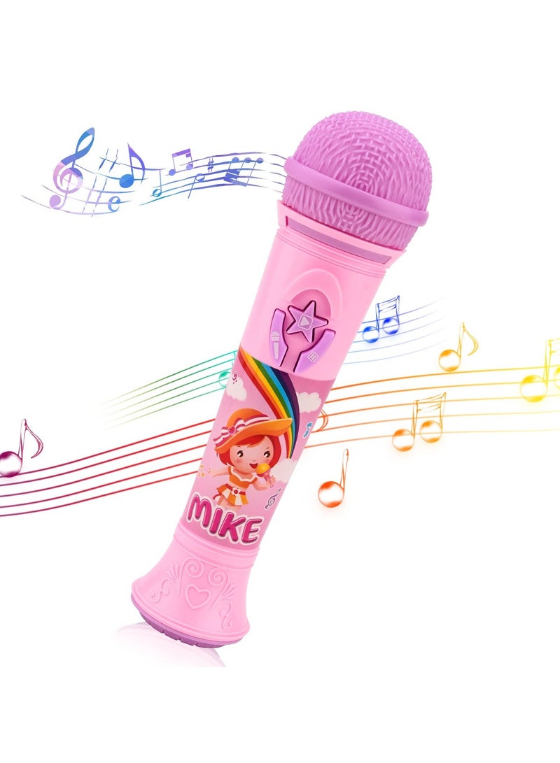 Microphone for Girls, Karaoke Wireless Microphone for Kids Girls' Bluetooth Microphone Party Music Toy Handheld Musical Toy for Age 5-10 Girls (Pink) - Image 1