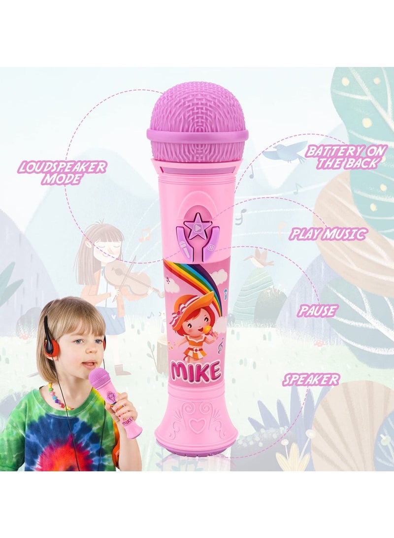Microphone for Girls, Karaoke Wireless Microphone for Kids Girls' Bluetooth Microphone Party Music Toy Handheld Musical Toy for Age 5-10 Girls (Pink) - Image 5