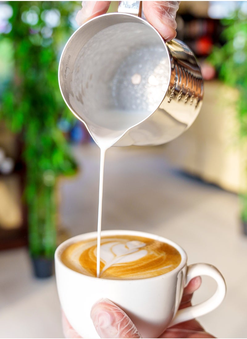 CoffeePL Stainless Steel Milk Frothing Pitcher Silver 550ml  - Image 3