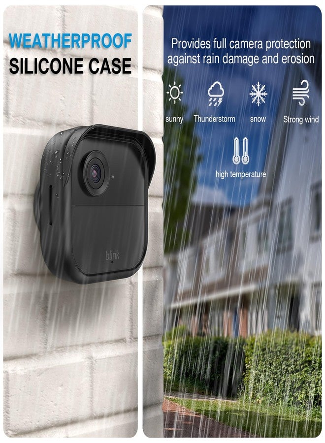 HOGEE Silicone Case Cover for All-New Blink Outdoor 4 (4th Gen), Weatherproof Silicone Case Provides Full Camera Protection, for All-New Blink Outdoor 4 Home Security Camera (Black 5 Pack) - Image 2