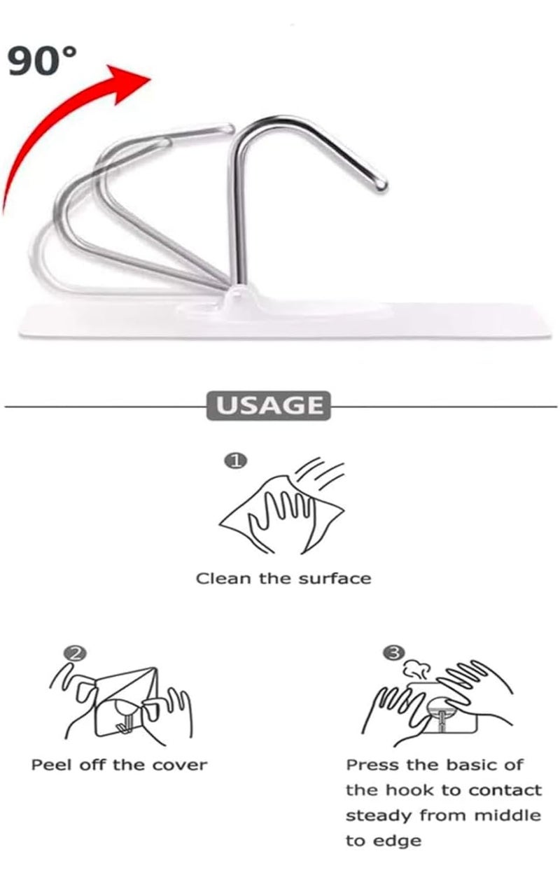 Dream Decor Wall Hanger Hooks for Hanging Clothes Home Kitchen Office Bathroom Bedroom Door Organizers Accessories Items Pack of 15 - Image 2