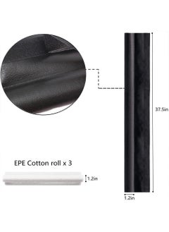 Arabest Door draft stopper, under door draft stopper door seal soundproofing, adjustable door sweep bottom seal plug weather strip for exterior interior doors, 96cm (black)  - Image 2