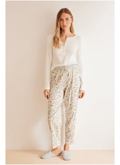 Long pajama pants carrot flowers