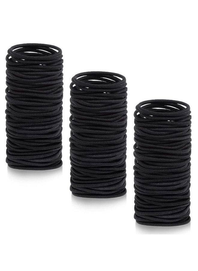 anezus Anezus 250 Pcs Black Elastics Small Hair Ties Elastics Small Hair Rubber Bands Accessories Ponytail Holders for Women Girls Baby Toddlers Men with Thick Straight Curly Hair, 3 mm  - Image 1