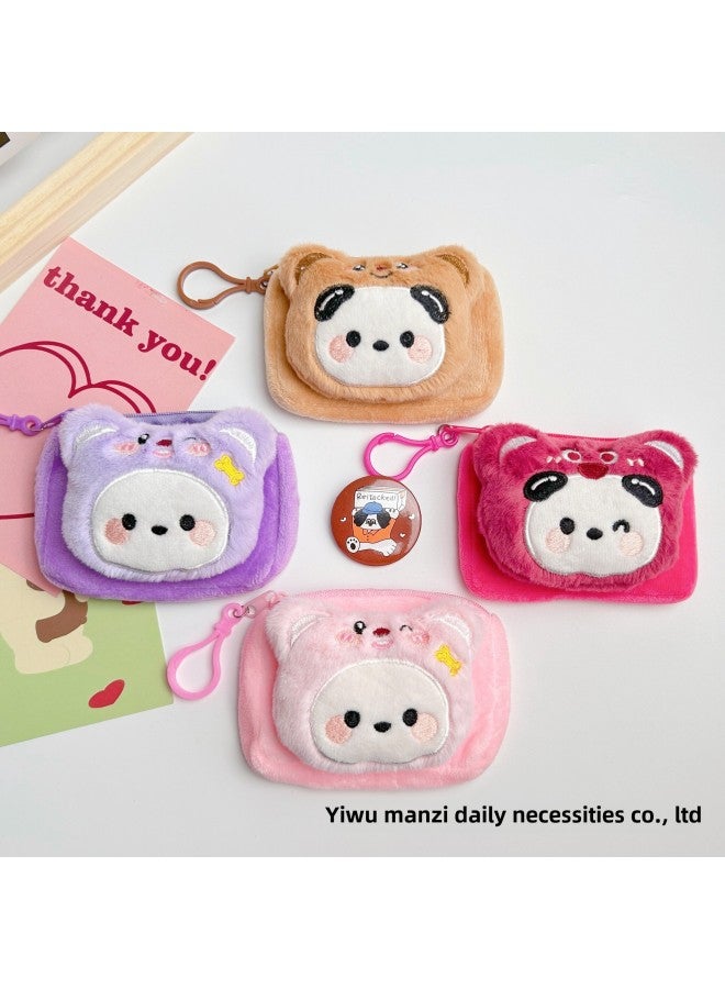 Cute Capybara Long Bag Plush Coin Purse Pendant Kt Yugui Pacha Storage Long Wallet-Specifications:Pink-cut Ratio Headgear Long Bag-Color:Long 8.5 * Wide 11.5cm - Image 3
