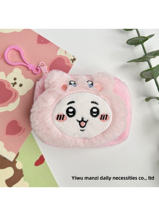Cute Capybara Long Bag Plush Coin Purse Pendant Kt Yugui Pacha Storage Long Wallet-Specifications:Pink-cut Ratio Headgear Long Bag-Color:Long 8.5 * Wide 11.5cm - Image 1