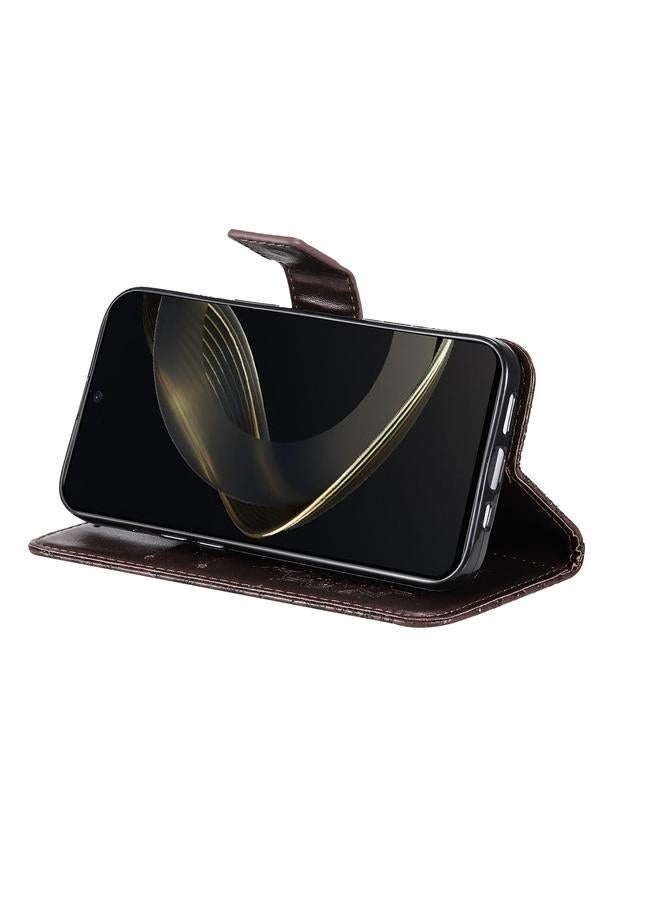 S-TOP Case For Huawei nova 12 SE / nova 11 SE Embossed Sunflower Pattern Flip Leather Phone Case - Image 5