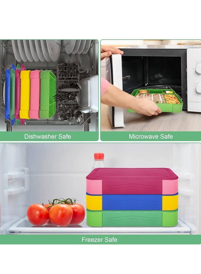 Lunch Box for Kid School,Children's Lunch Box with Compartments, Bento Box Children, Leak-proof Lunch Box for Girls and Boys, Snack Box, Perfect for School, Nursery & Trips (Green) - Image 5