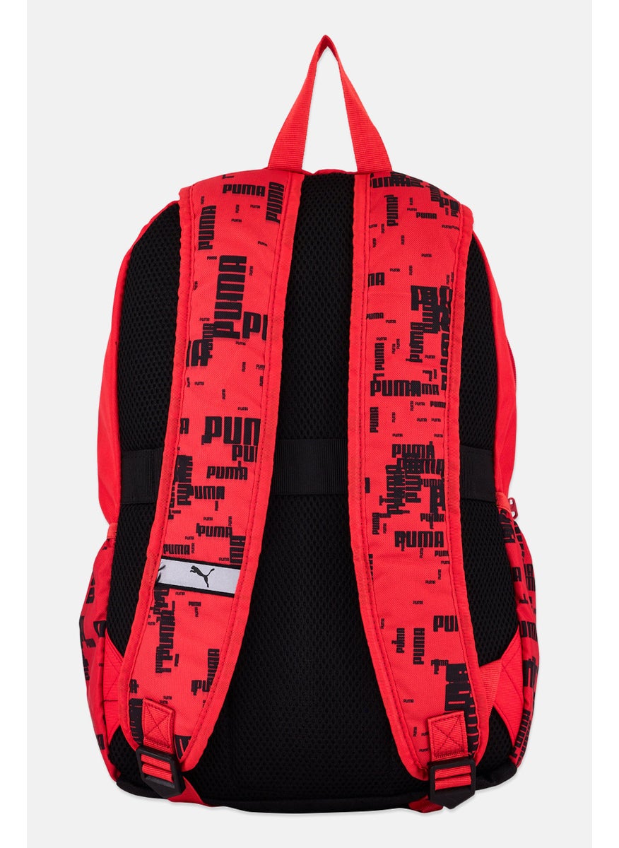 PUMA Men Brand Logo Backpack, Red  - Image 2