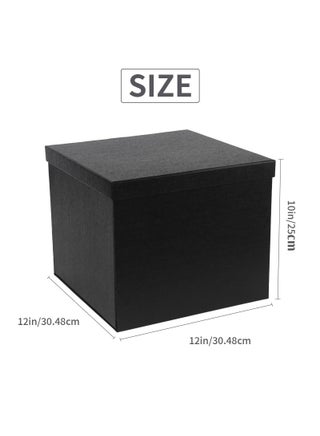 صندوق هدايا كبير 30x30x25cm ، صناديق هدايا سوداء للهدايا ، صندوق عيد ميلاد ، صندوق هدايا ، للتعبئة والتغليف ، عيد الحب ، عيد الأم ، عيد الميلاد ، الذكرى السنوية. - view 2