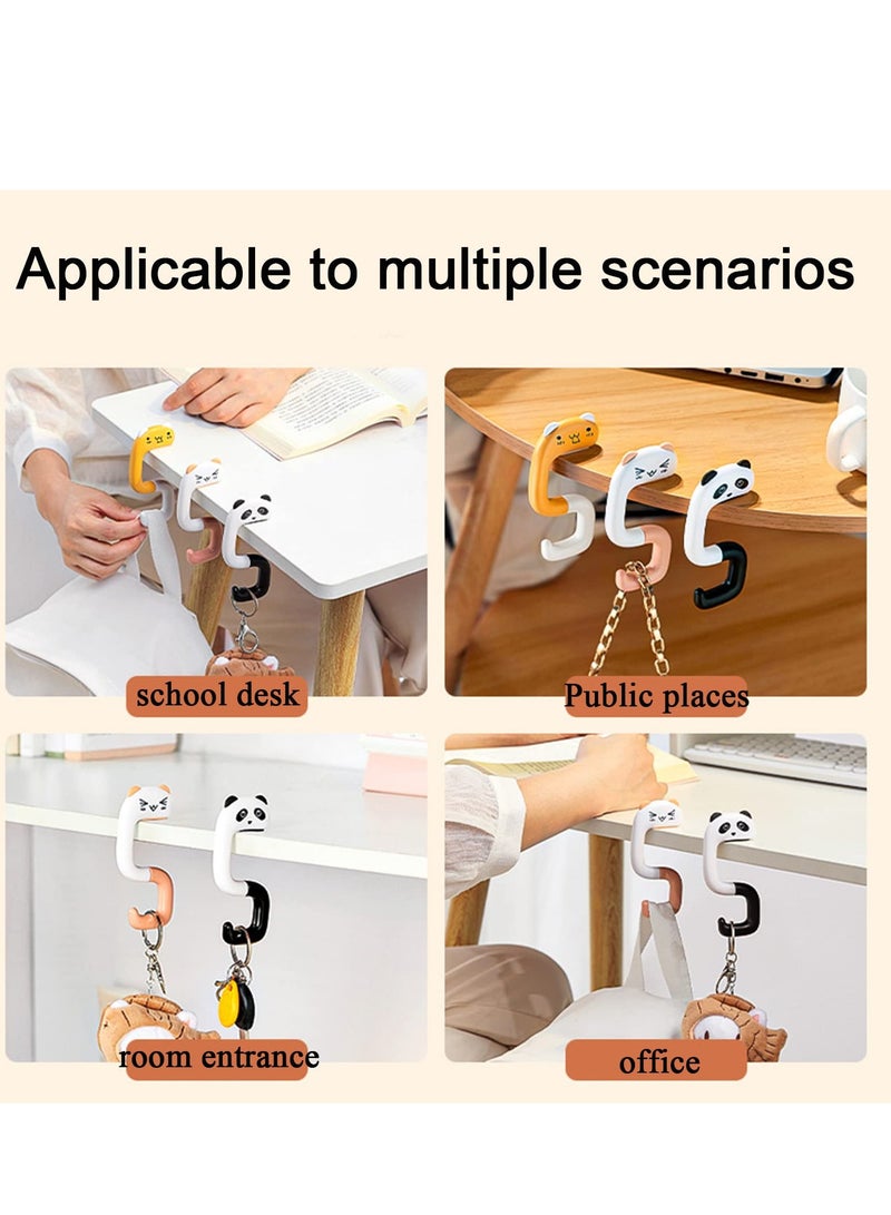 Excefore 8 Pcs Handbag Hook Holder Portable ABS Hangers Purse Hooks Foldable Schoolbag for Student Table Desk Restroom  - Image 4