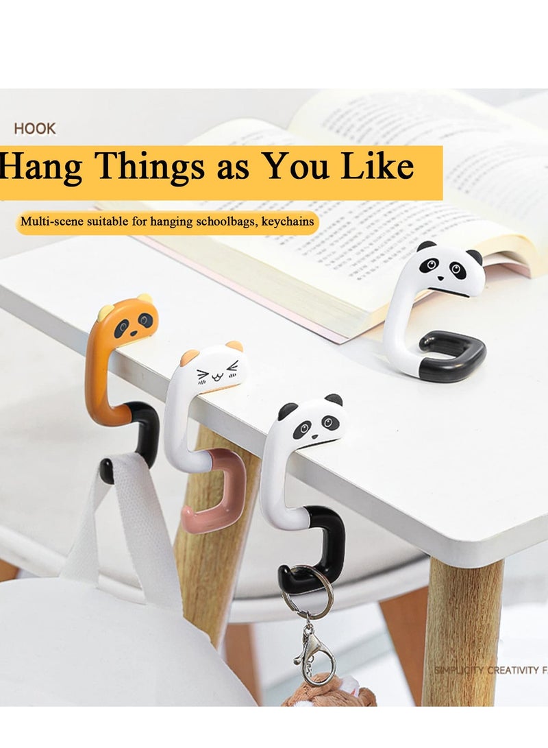 Excefore 8 Pcs Handbag Hook Holder Portable ABS Hangers Purse Hooks Foldable Schoolbag for Student Table Desk Restroom  - Image 3