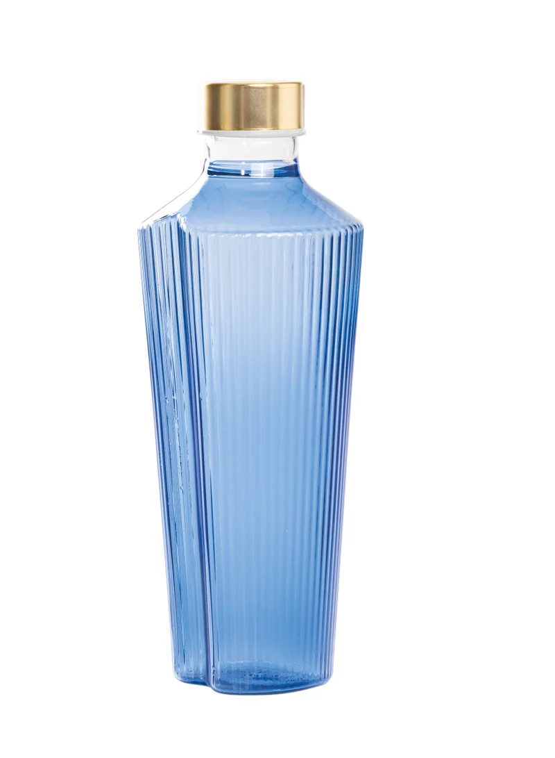 Zafferano Handy Bottle Light Blue Ø.96x245mm. CL.90 - TAPPO ARGENTO/ORO
