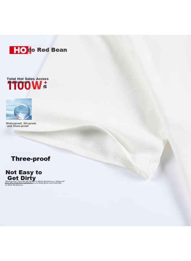 Hodo men's Summer Round Neck Pure White Short Sleeve T-shirt Base Shirt Xinjiang Long-staple Cotton - Image 4