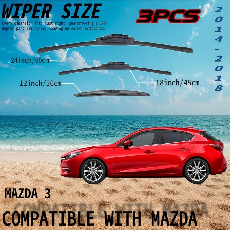 All Season Replacement Wiper Blade Kit 24 18 12B DA - Image 3