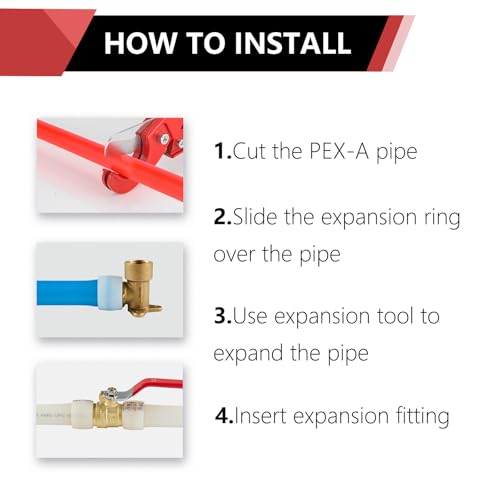 EFIELD (Pack of 50) EFIELD 1/2 Inch F1960 Expansion Rings/Sleeves for Pex A Piping System,(EXP-RING005-50PCS) - Image 5