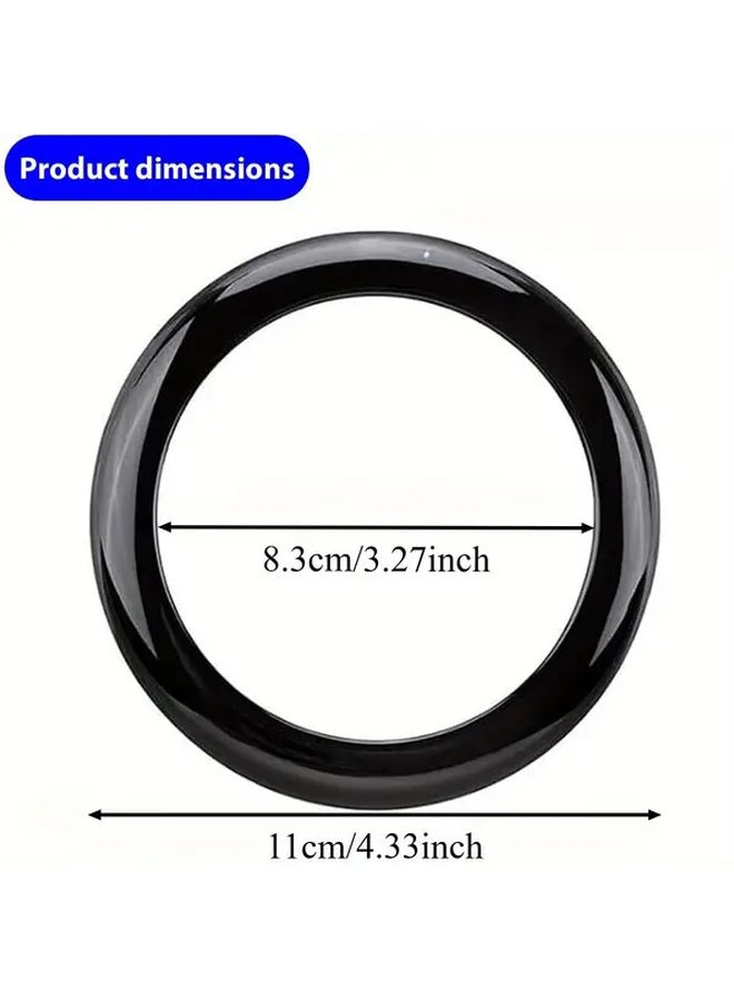 غطاء شعار خلفي بحلقة زخرفية سوداء متوافق مع طرازات بي إم دبليو سلسلة 1 F20 F21 - Image 2
