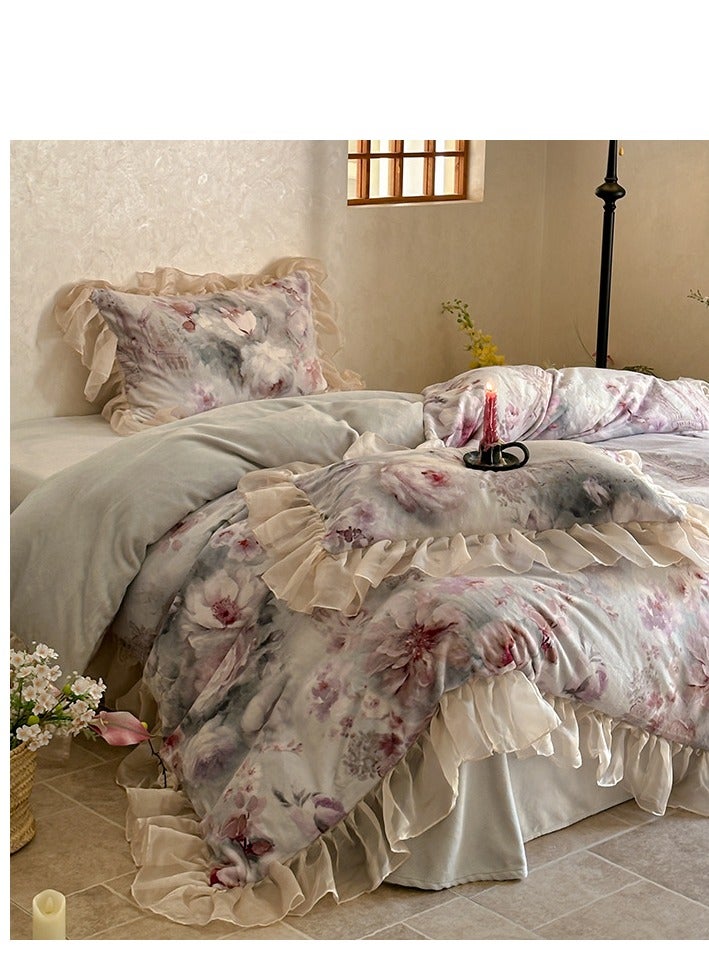 Bed Sheet Style — Cute Princess Style Bedding Four Piece Set - Image 5