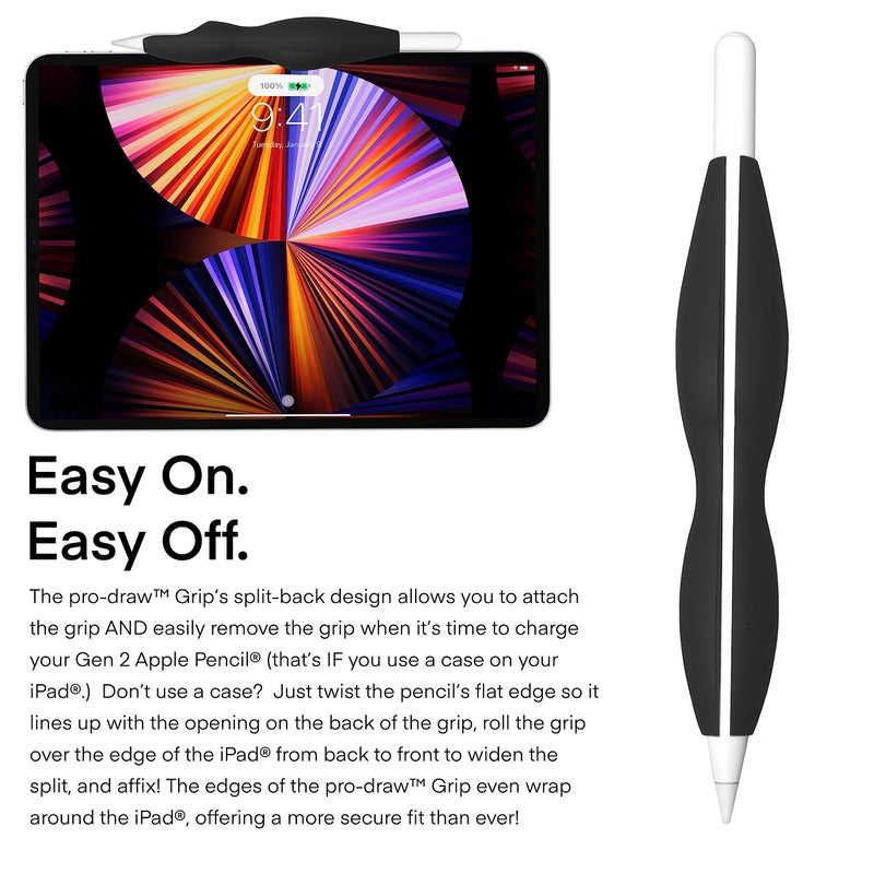 Pro-Draw The Grip for Apple Pencil Pro, 1st /2nd Gen Apple Pencil, and USB-C model // More Comfort. Better Control. - Image 5