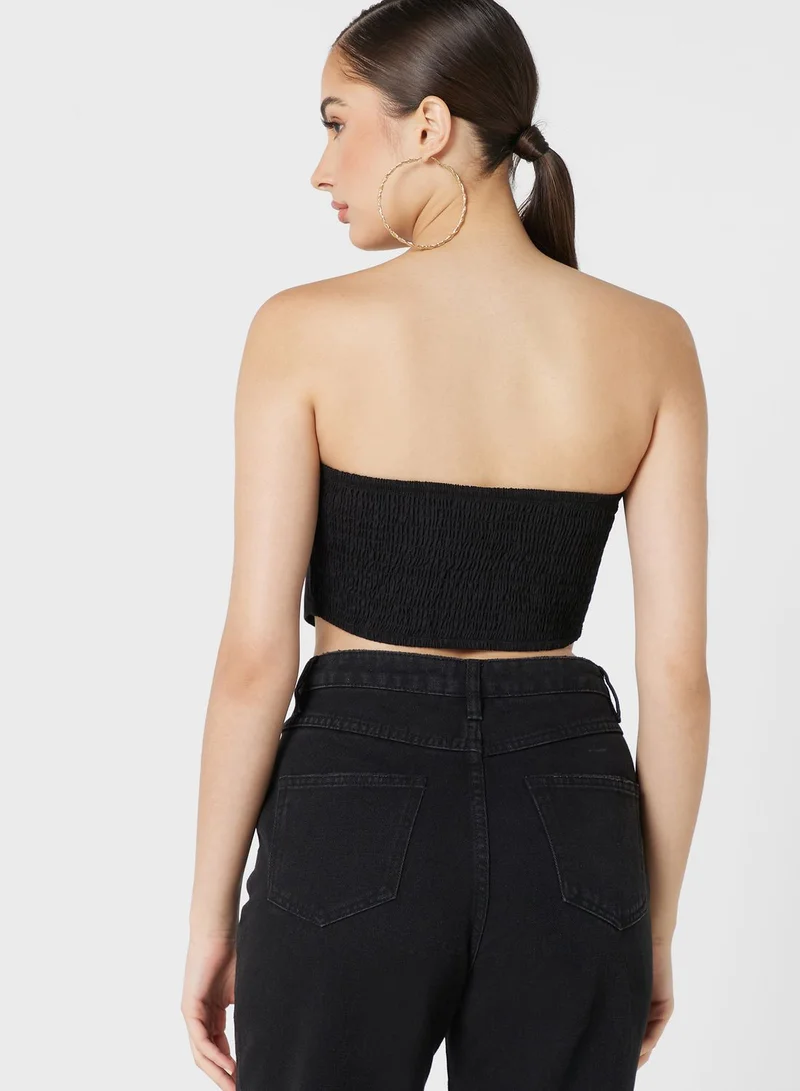 GLAMOROUS Bardot Crop Top