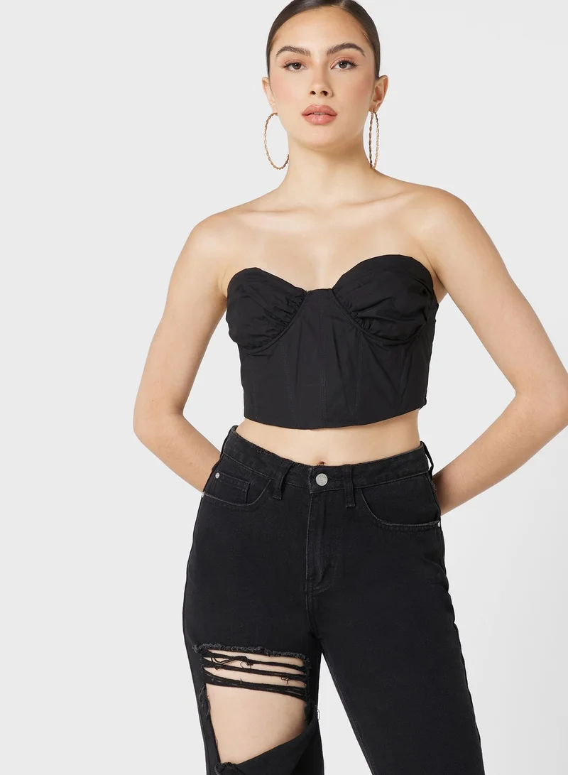 GLAMOROUS Bardot Crop Top