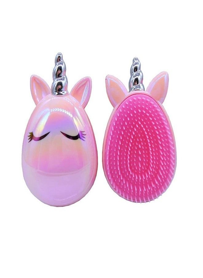 Artkingdome - Cute Unicorn Comb Toddler Hair Brush Detangling Antistatic Soft Massage For Girls Curly Straight Wet Dry Hair Brushes Hair Combs Gift 1Piece Pink - Image 1