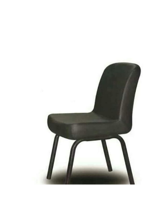 كرسي انتظار فوم وجلد لون اسود