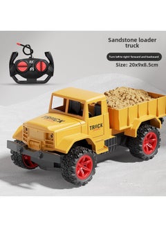 Generic [Tao Doodle] Large Alloy Remote Control Excavator Toy Car Little Boy Electric Excavator Car Engineering Vehicle-Colour:Remote Controlled Sand And Gravel Loading Truck-Proportion:[play Version] 3 Sets Of Lithium Batteries  - Image 1
