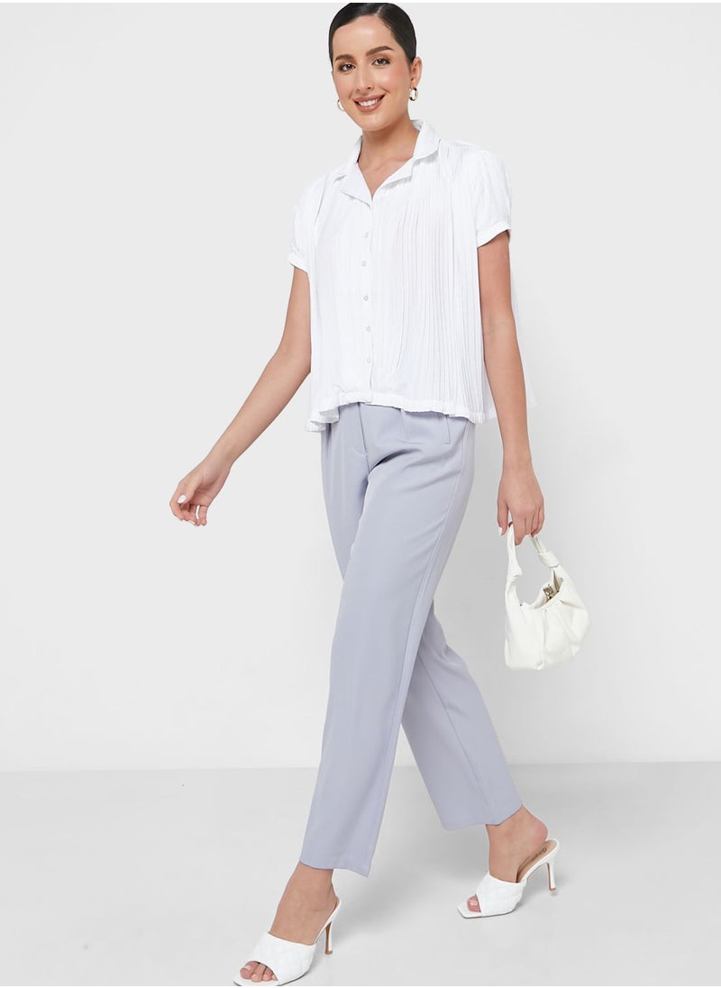ELLA - Textured Button Down Top - Image 1