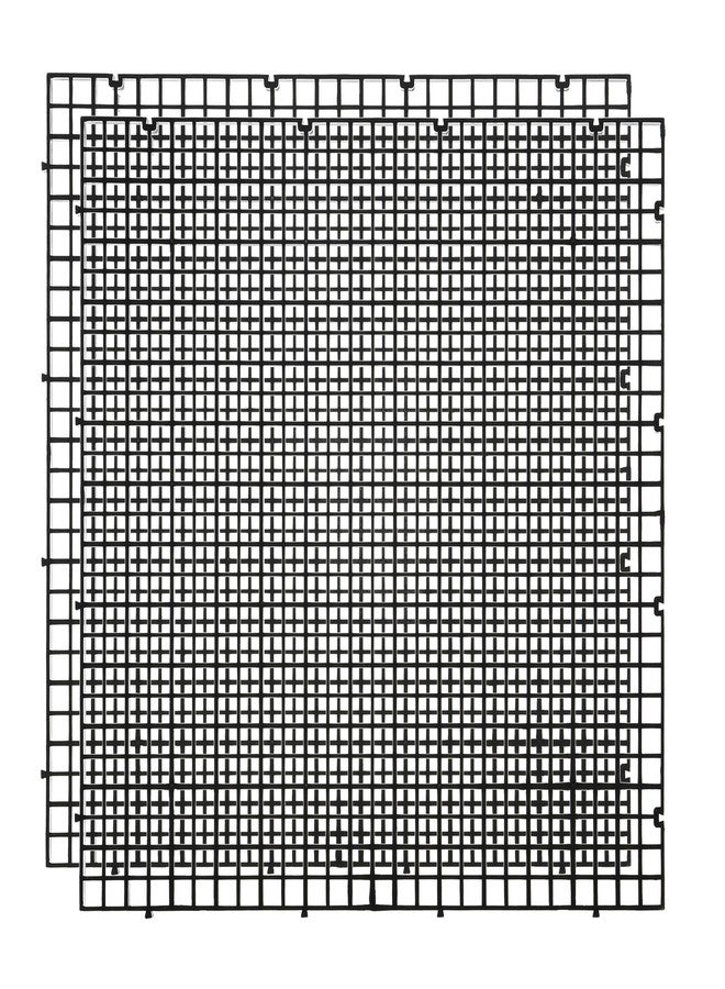 ALEGI Aquarium Plastic Grid Divider Tray Egg Crate,Grid Isolate Board Divider Fish Tank Bottom Black Filter Tray (Black 2 Pcs L) - Image 2