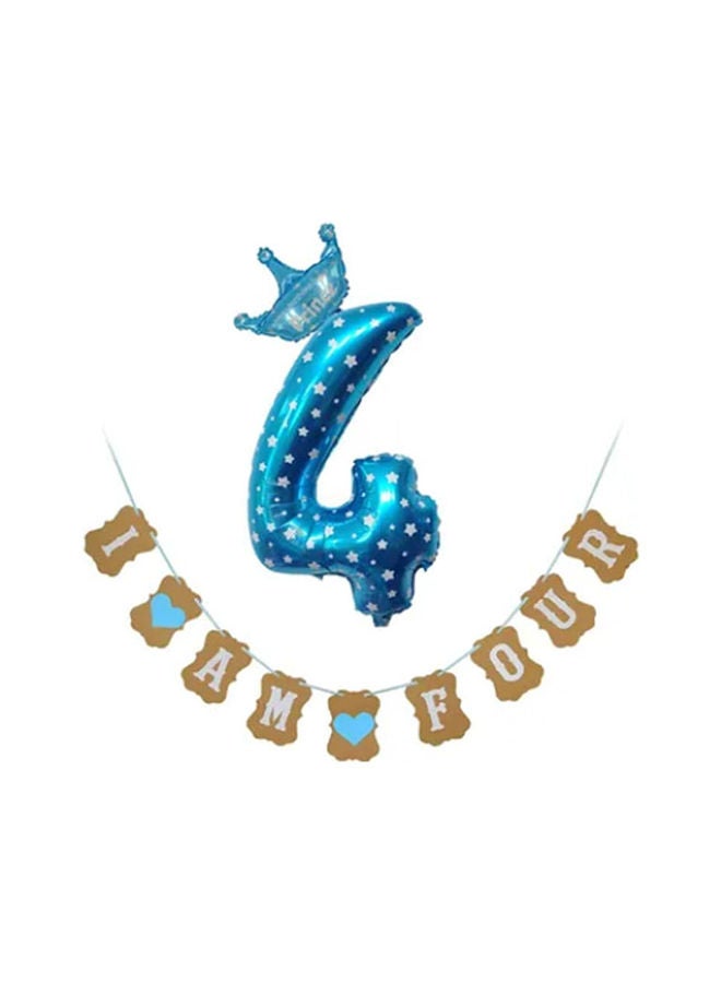 NIBEMINENT 4th Birthday Party Decoration Set - Image 1