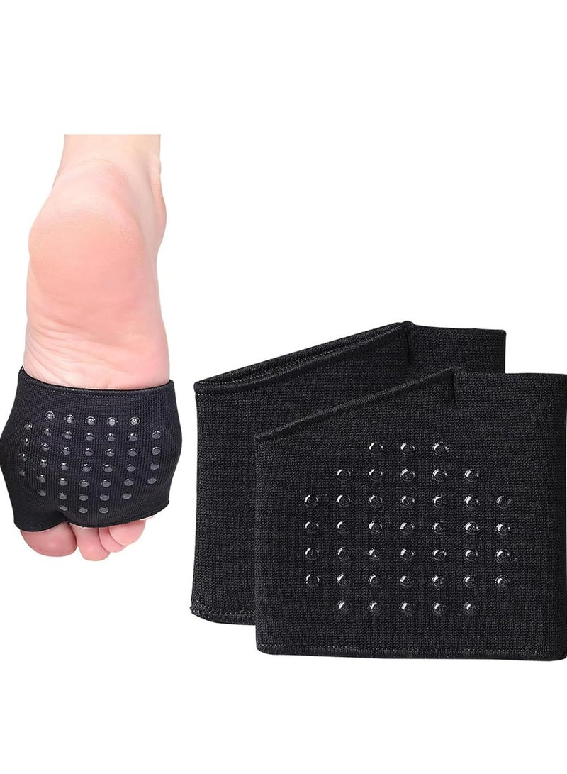 أوزيغالور 2 عبوة من وسادات مشط القدم، وسائد كرة القدم، قماش أسود مع حشوات جل، مقاس L، للجنسين - Image 1