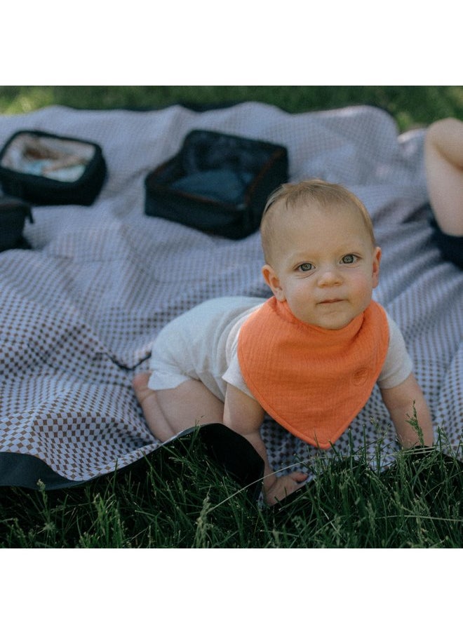 باركر بيبي كو - مريلة منع اللعاب من Parker Baby Co. Muslin Bandana | 100% قطن موسلين ناعم، ماص وقابل للتعديل | مريلة أنيقة للتسنين واللعاب، عبوة من 4 قطع - مجموعة Estes - Image 1
