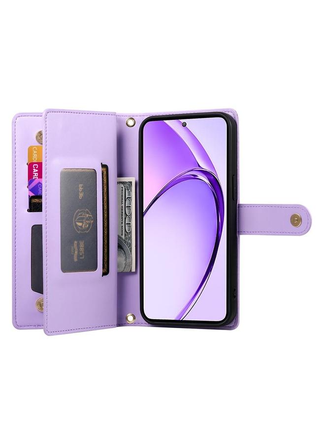 اس-توب جراب لهاتف Realme 13+ مع محفظة جلدية وسحاب وفتحات للبطاقات - Image 3