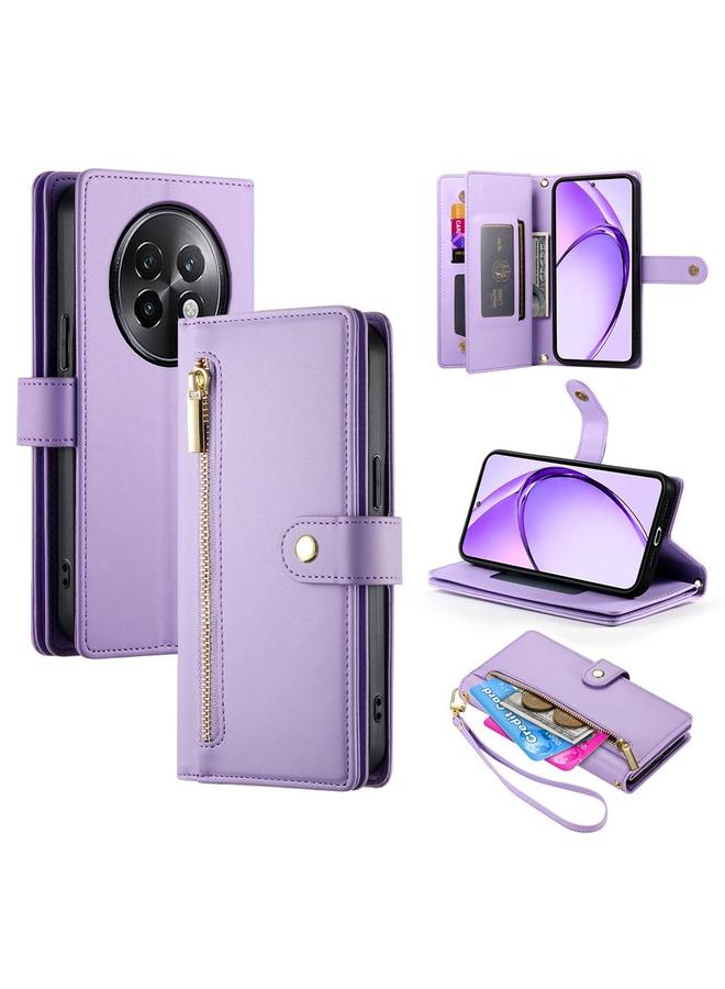 اس-توب جراب لهاتف Realme 13+ مع محفظة جلدية وسحاب وفتحات للبطاقات - Image 1