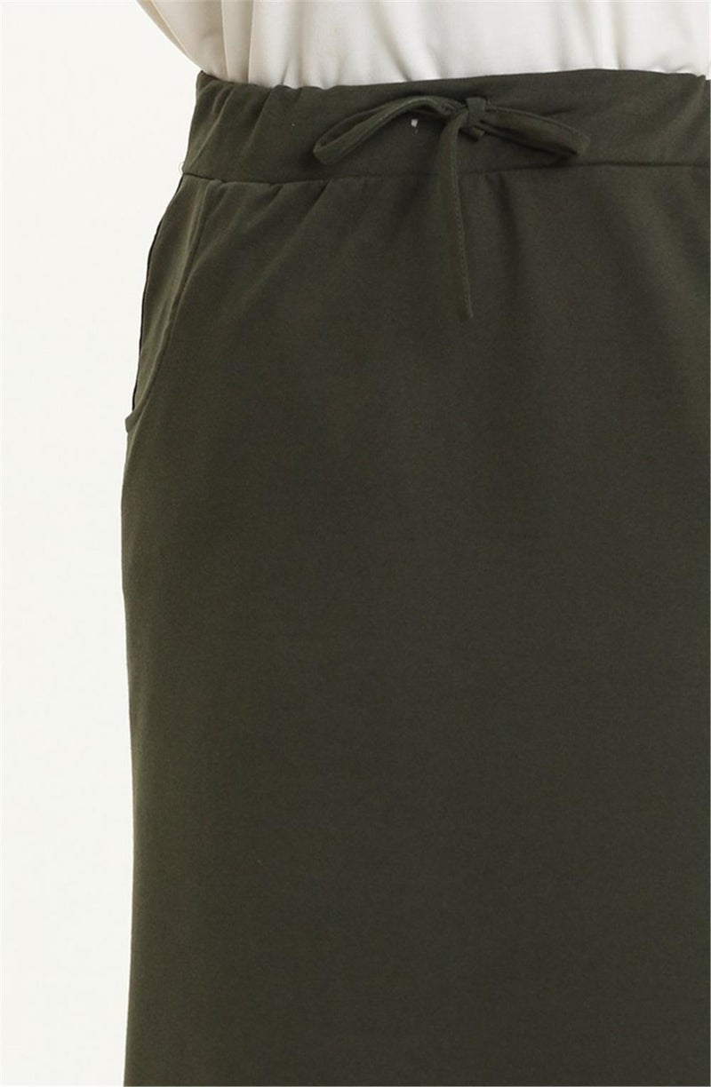 Bwest Waist Tied Pocket Sports Skirt - 0152 - Khaki  - Image 4