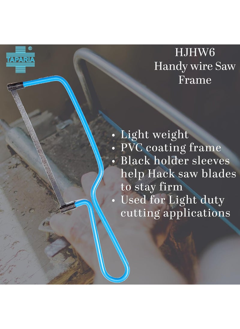 Taparia TAPARIA HJHW6 Handy Wire 6 Inch Hacksaw Frame Adjustable Tension Ergonomic Handle Perfect for Cutting Metal Acrylic Other Material Pack of 2  - Image 3
