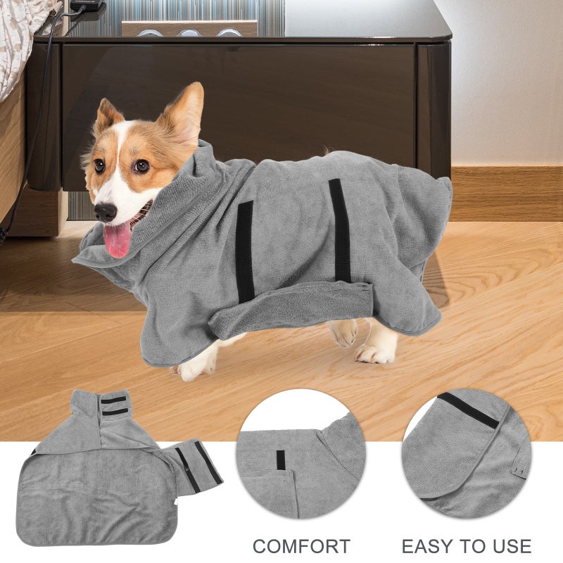 🐾 رداء استحمام للكلاب خفيف الوزن للدفء والراحة للحيوانات الصغيرة - Image 4