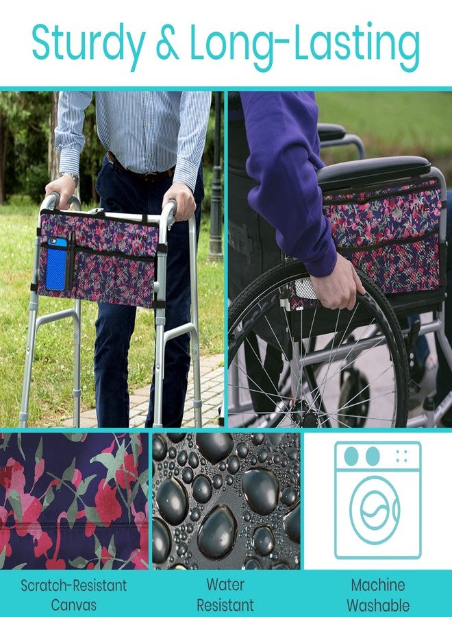 فايف حقيبة Vive Walker - حقيبة ملحقات للكراسي المتحركة (مقاومة للماء) - ملحق حامل لكبار السن للمشايات القابلة للطي والعجلات - حقيبة حمل وتخزين - خفيفة الوزن، مقاس عالمي - Image 5