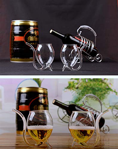 Hvanam Drinking Glasses Vampire Wine Glass Cup With Built-in Straw Creative Fancy Fun Cocktail Glasses for Juice, Wine (300ml/10oz) - 2 Pack - Image 5