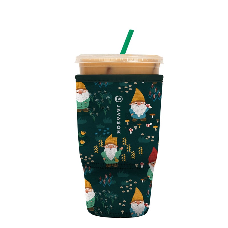 Sok It Sok It JavaSok Iced Coffee  Cold Soda Insulated Neoprene Cup Sleeve Rollin with my Gnomies Large 3032oz 