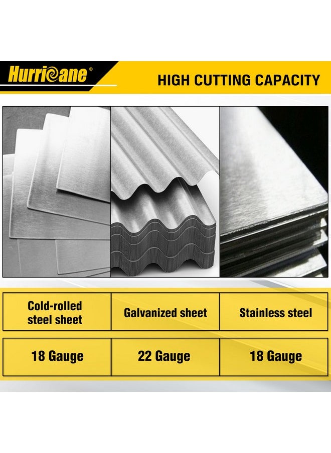 Hurricane HURRICANE 10 Inch Aviation Tin Snips, Heavy Duty Metal Cutter Shears for Cutting Sheet Metal, Straight Cut, Chrome Vanadium Steel  - Image 5