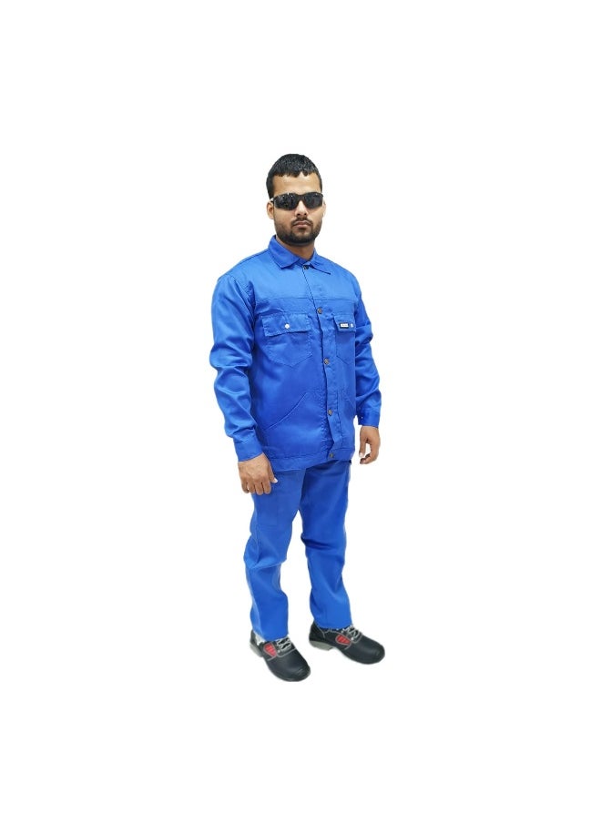 Armour Production AP 2-Piece Body Protection Suit - Petrol Blue Color | Durable PPE Workwear | Industrial Safety Suit for Construction & Hazardous Work Environments | Size 4XL  - Image 3