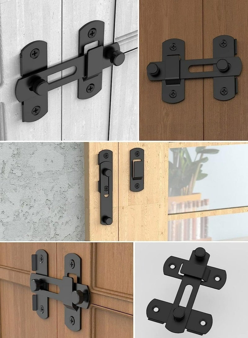 Sliding Barn Door Lock Stainless Steel Gate Latches Flip Latch Safety Door Bolt Latch Heavy Duty Anti-Rust For Wine Cabinet Bathroom Outdoor Garage Garden Closet Door Home Decoration - Image 4